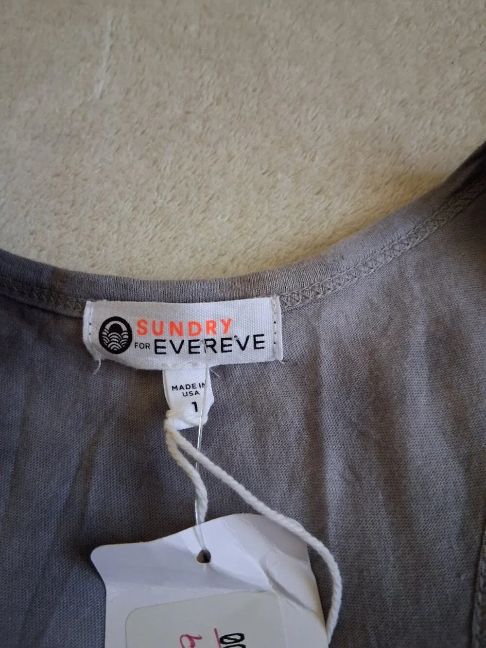 Sundry for Evereve NWT Women's Size 1 (Small) Gray Tie Dye Malibu Dress - Picture 6 of 13